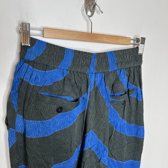 Seek Collective Echo Print Silk Pants Black Blue Womens Small Lounge - Picture 7 of 7